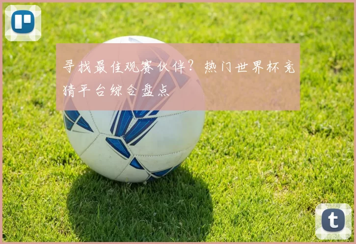 寻找最佳观赛伙伴?热门世界杯竞猜平台综合盘点